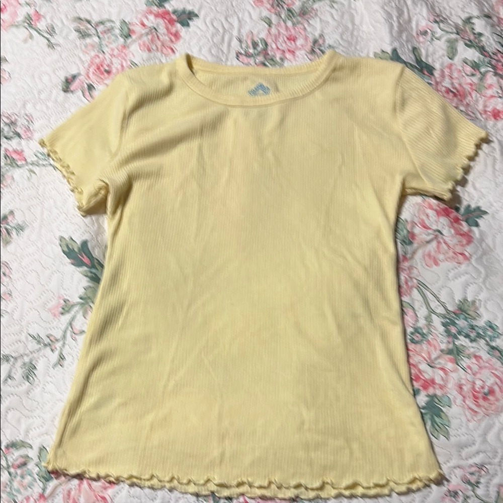 Thereabouts Yellow Ribbed Top